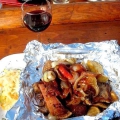 Горбуша з картоплею у фользі